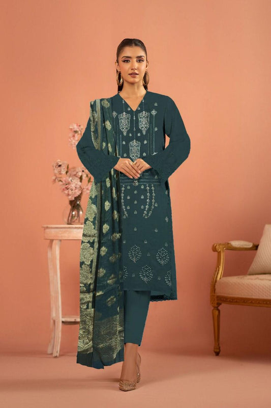 MUSHQ 3PC LAWN EMBROIDERED THREE PIECE