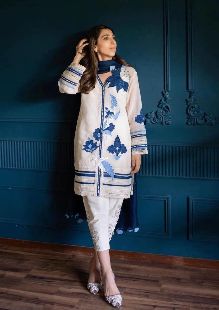 Embroidered Lawn Three Piece Summer d#1002