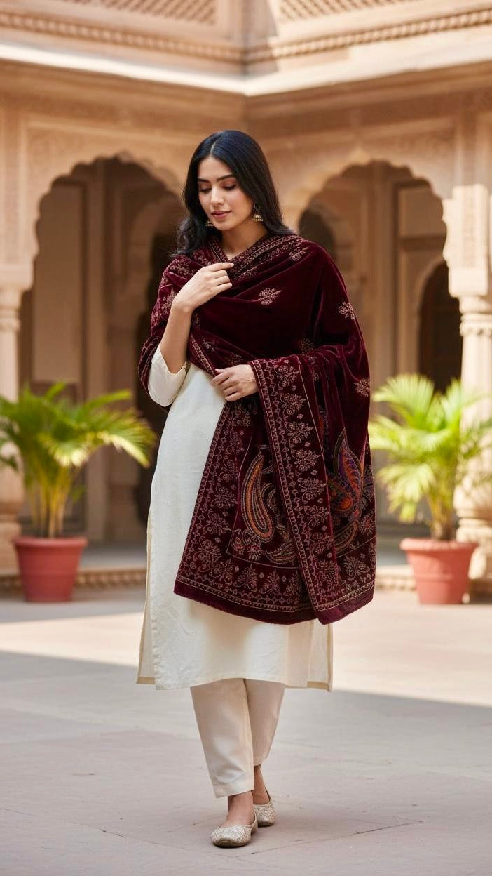 Luxury velvet Shawl