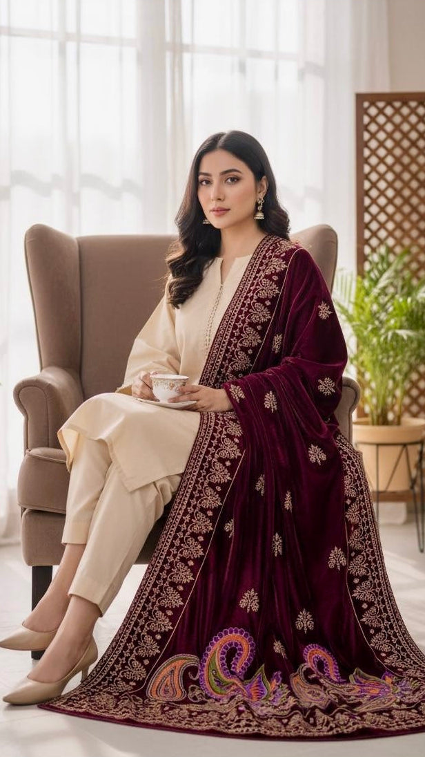 Luxury velvet Shawl