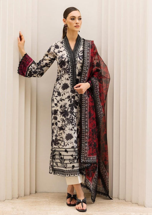 Zainab Chothani -3Pc Lawn Digital With Lawn Dubata