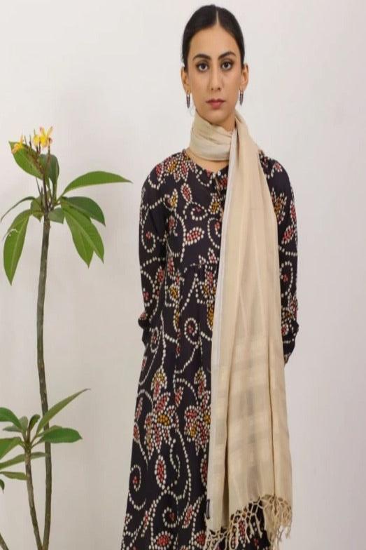 Printed 3 piece with dyed CottonNet Dubata