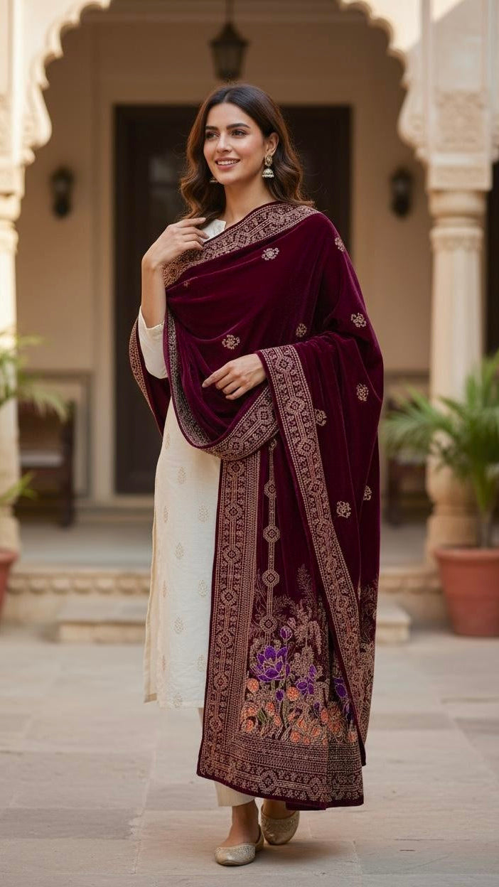 Luxury velvet Shawl