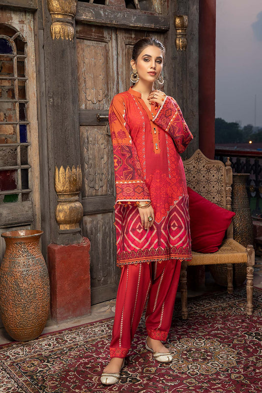 CHARIZMA 3PC Linen Printed Suit