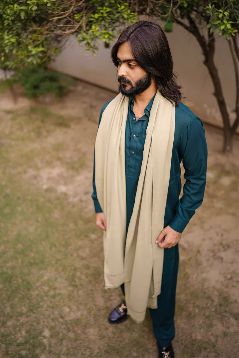 Mens Shawl | Beige