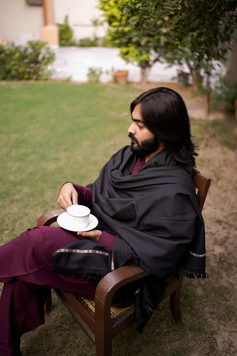 Mens Shawl | Black
