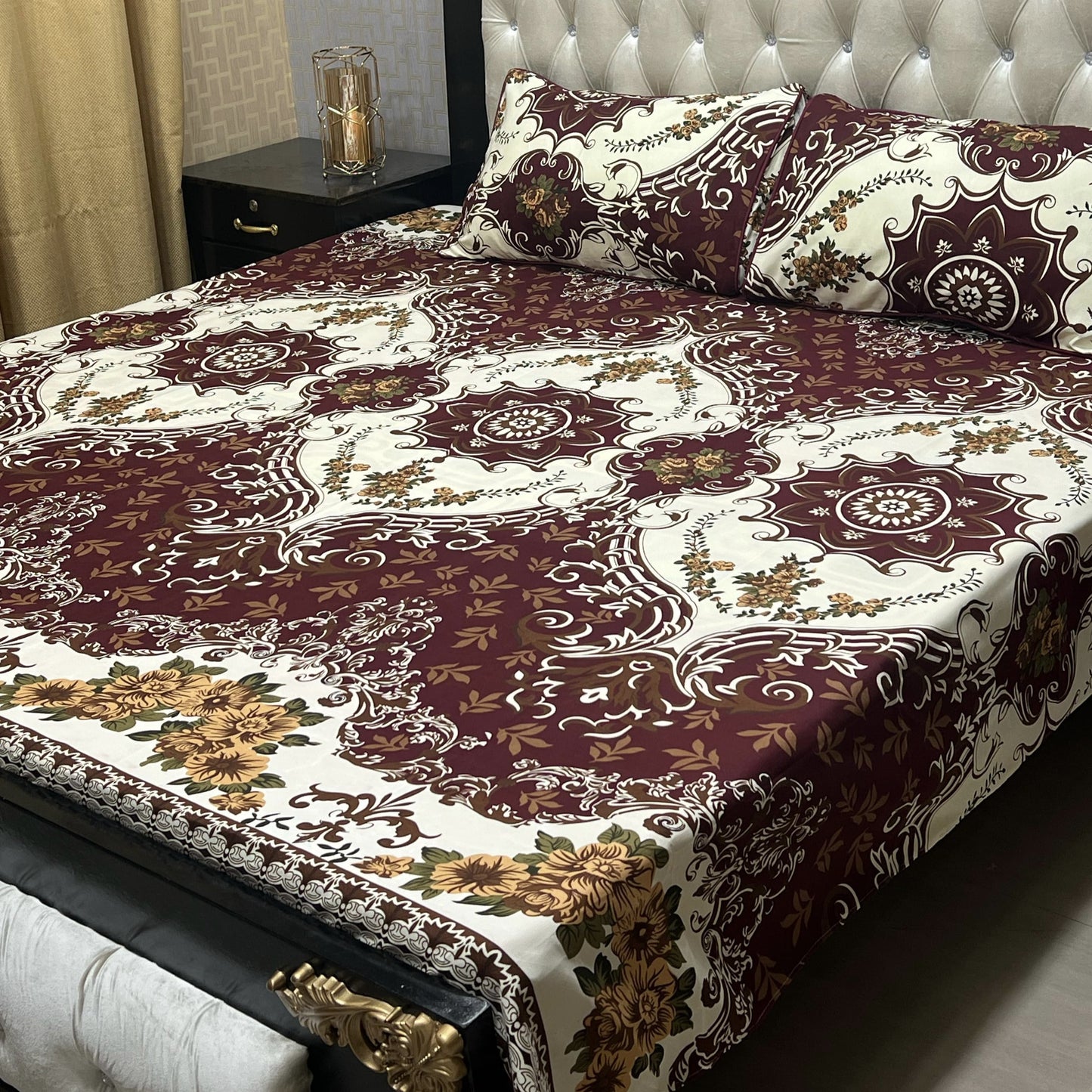 Crystal Cotton Bedsheet 3Pcs