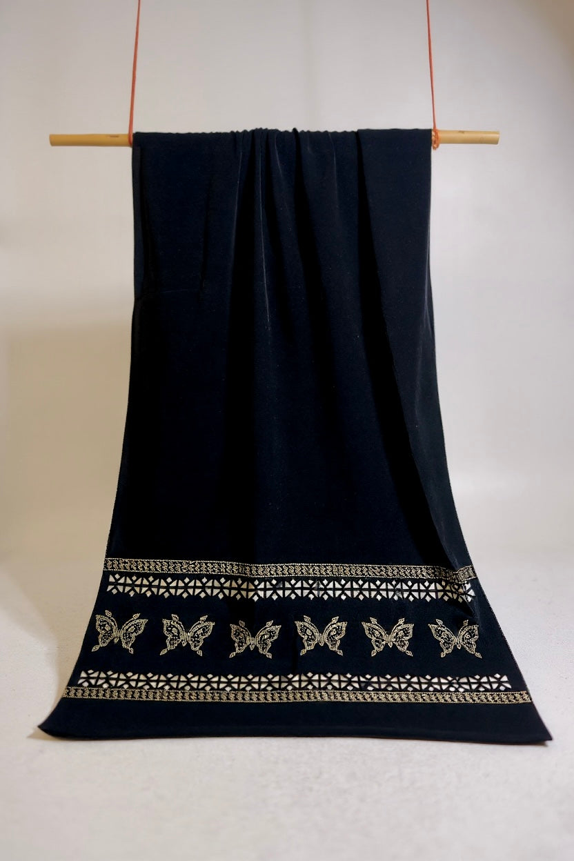 Luxury Stone Cutwork velvet Shawl