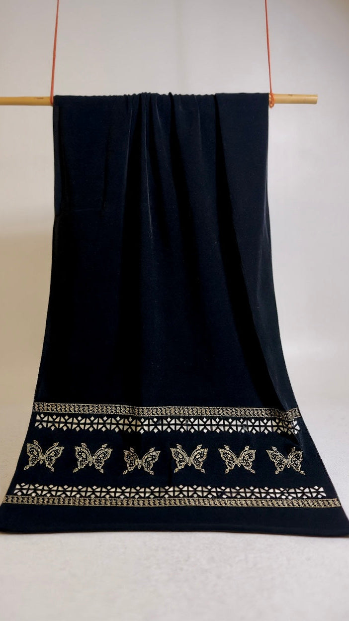 Luxury Stone Cutwork velvet Shawl