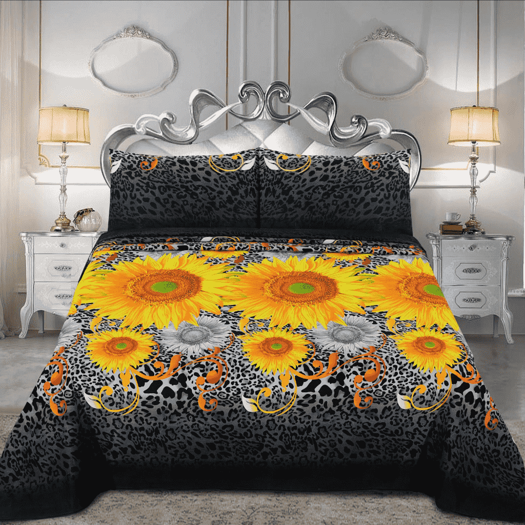 Crystal Cotton Bedsheets 3Pcs