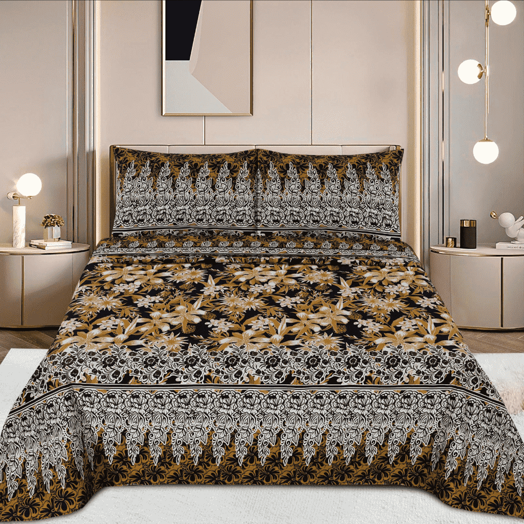 Crystal Cotton Bedsheet 3Pcs