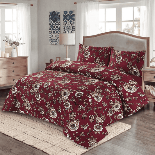 Crystal Cotton Bedsheet 3Pcs