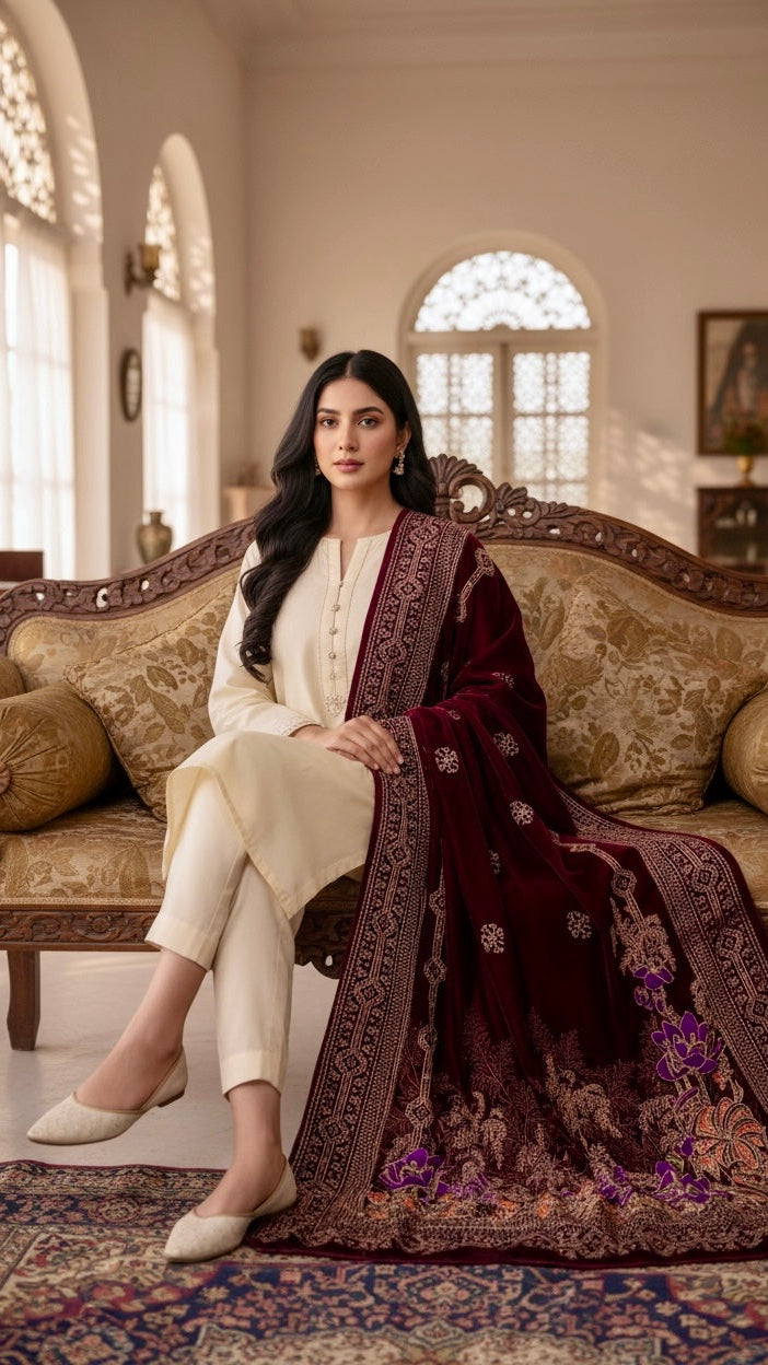 Luxury velvet Shawl
