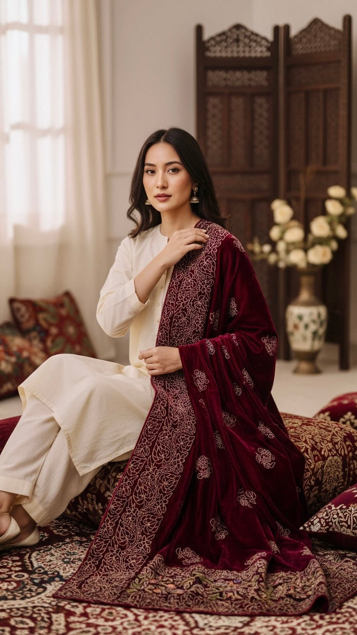 Luxury velvet Shawl