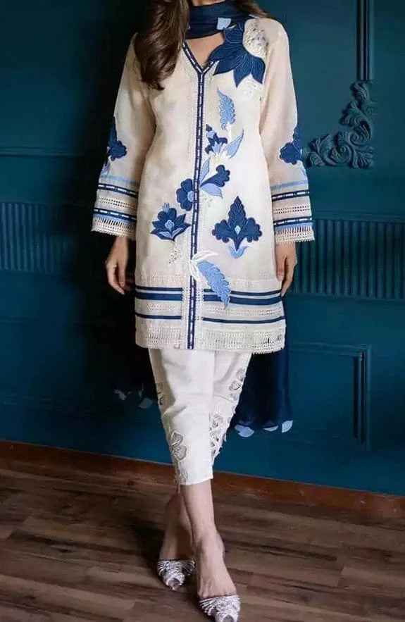 Embroidered Lawn Three Piece Summer d#1002