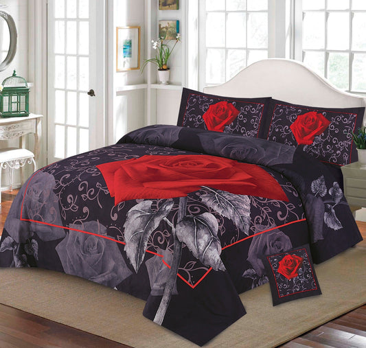 3D PANEL BEDSHEET CRYSTAL COTTON 4Pcs