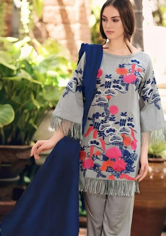 THREE PIECE UNSTICHED KHADDER DRESS