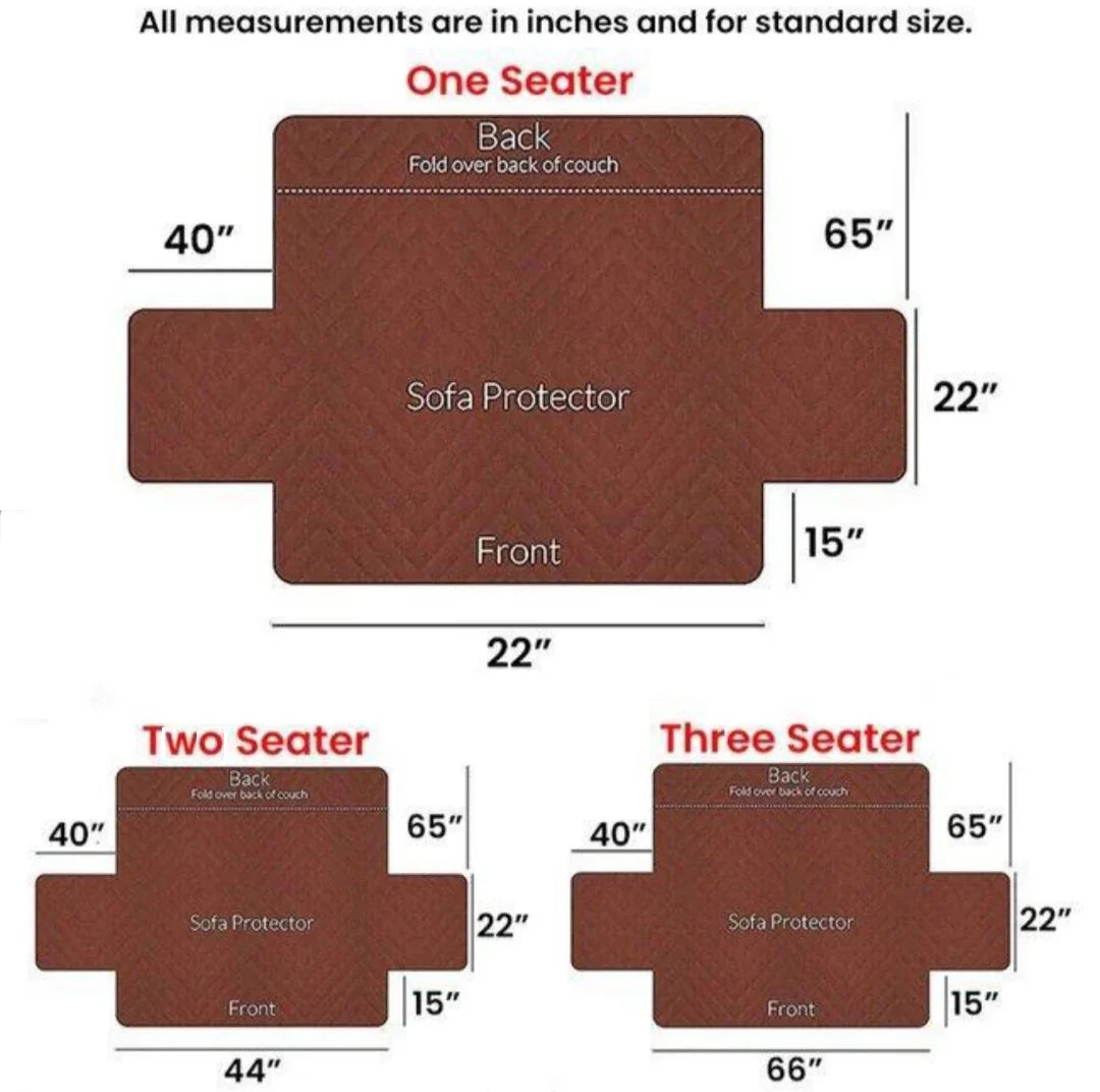 Cotton Quilted Sofa Runner - Sofa Coat (Purple)