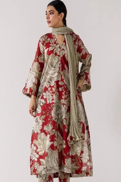 Printed 3 piece with dyed CottonNet Dubata