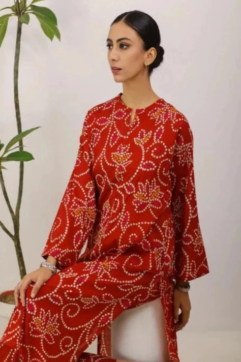 Printed 3 piece with dyed CottonNet Dubata