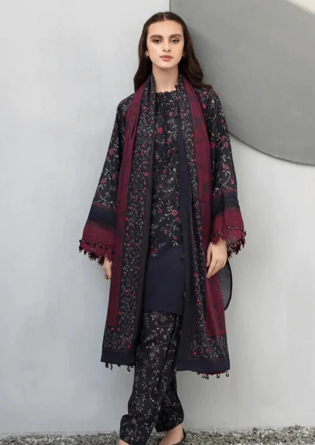 Baroque -3Pc Lawn Digital With Voil Dubata