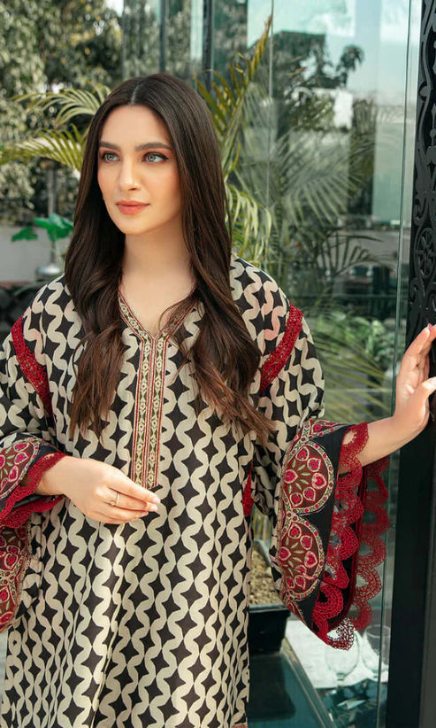 Blooming diagonal -2 Pc Lawn summer Collection printed Suit