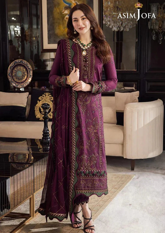 Hotty Purple WINTER Embroidered 3PC 1015