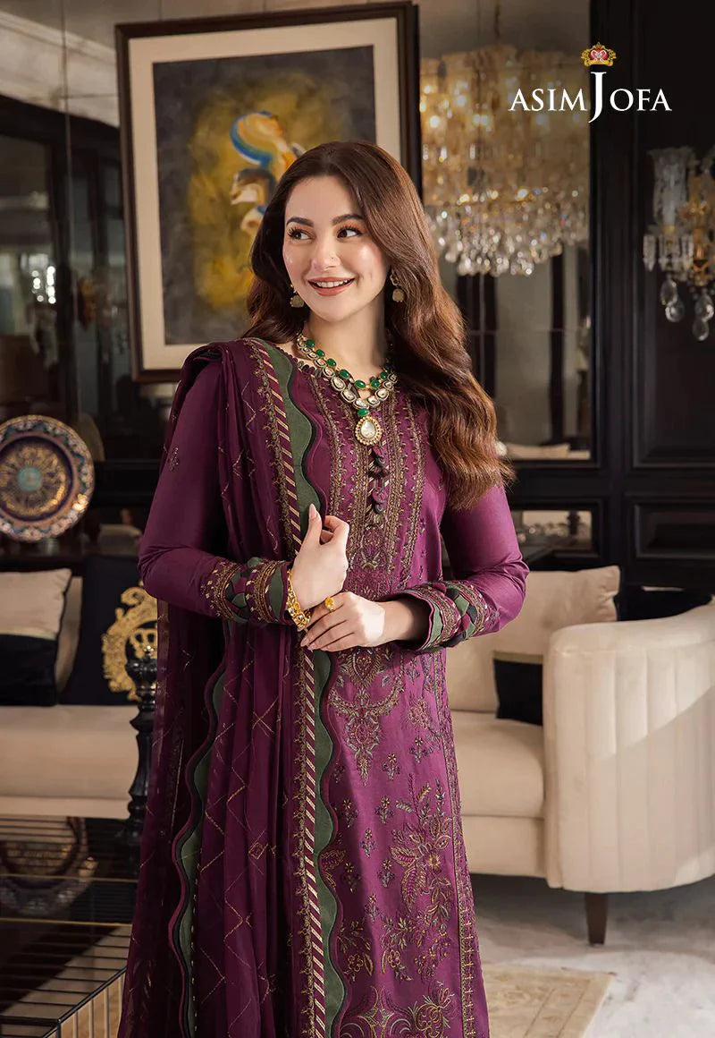 Hotty Purple WINTER Embroidered 3PC 1015