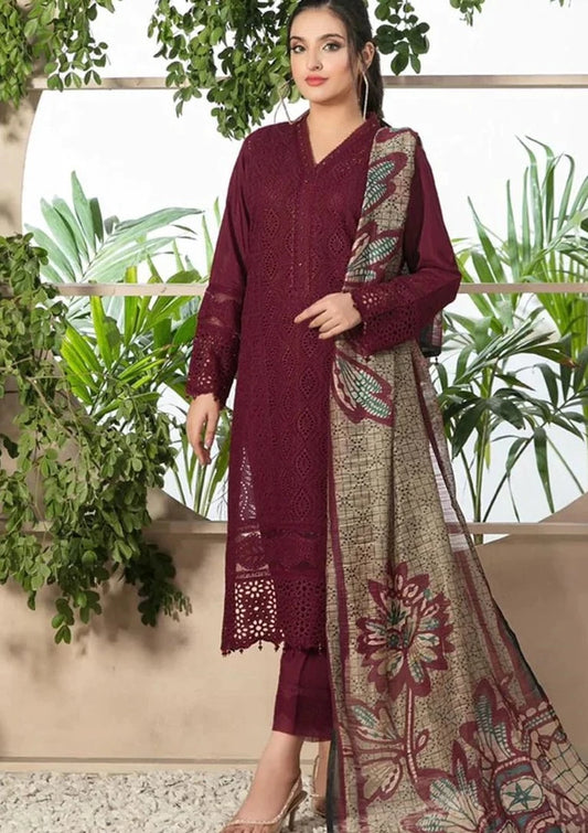 Chikenkari Dhanak Embroidered Winter Collection (D-102Mehron)