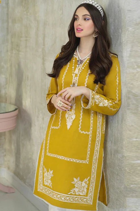 ASIM JOFA - 3PC LAWN EMBROIDERED SHIRT WITH PRINTED CHIFFON DUPATTA