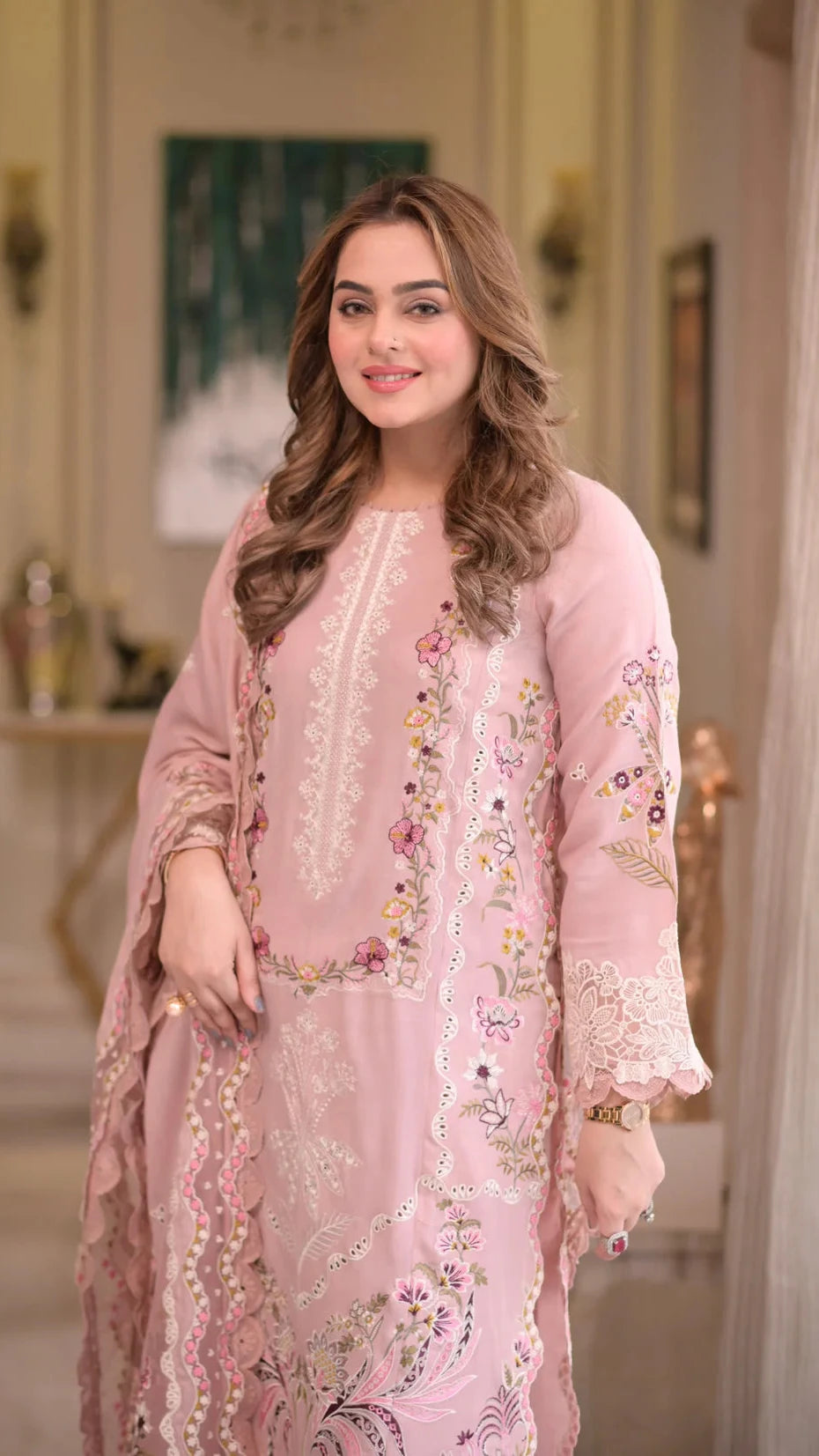 LAWN EMBROIDERED SUIT WITH READY DUBATA 1919