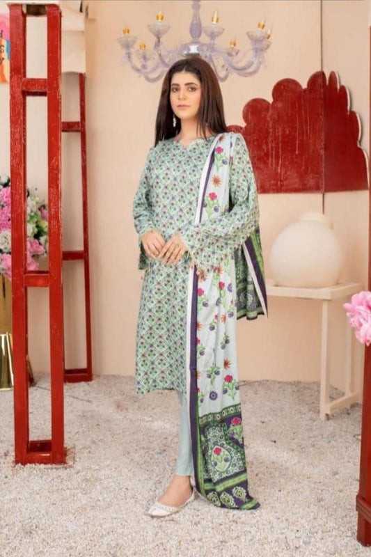 Gul Ahmed3PC Linen Printed Suit CL-32449 E