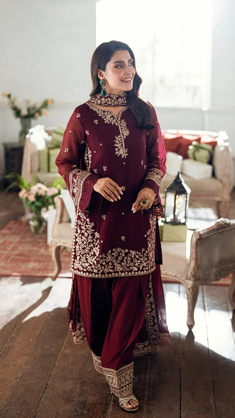 3pc unstitched Lawn Emb with Emb Dupatta