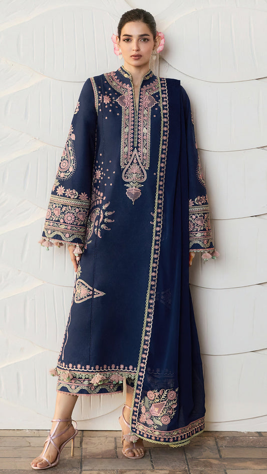 dhanak suit with ready to wear shawl