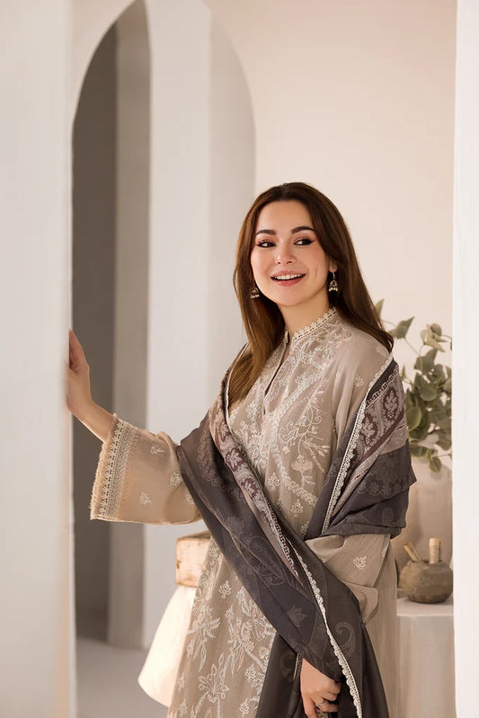 Unstitched Luxury Dhanak Heavy Embroidered 3PC Suit SZ02