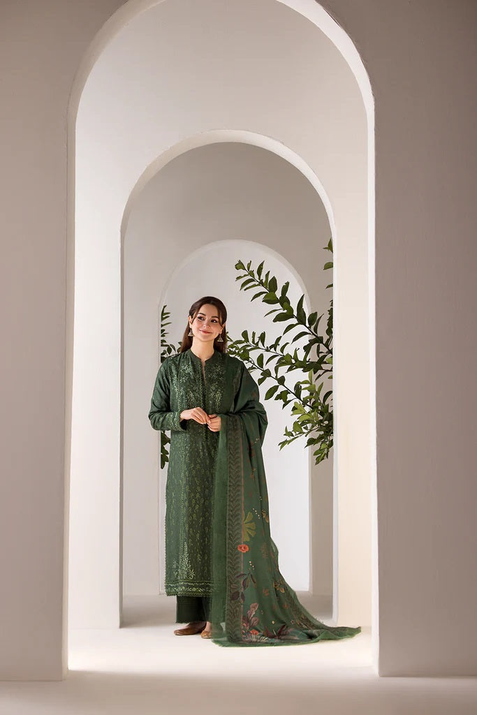 Unstitched Luxury Dhanak Heavy Embroidered 3PC Suit SZ03