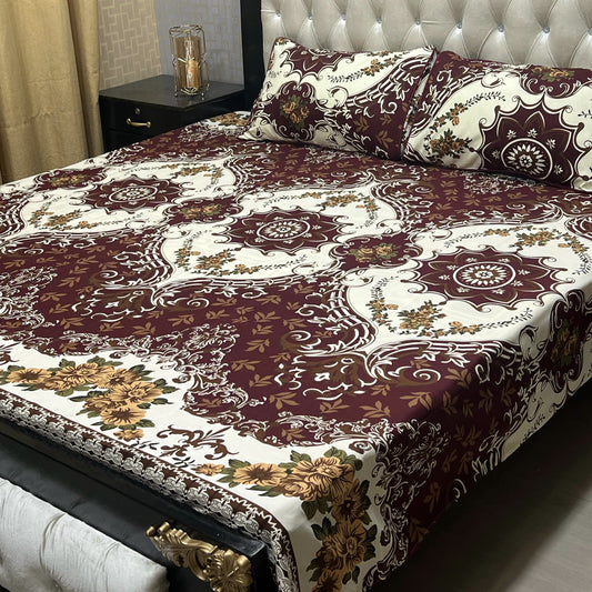 Crystal Cotton Bedsheet 3Pcs