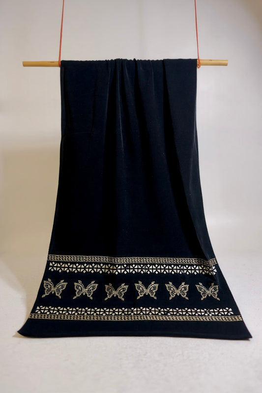 Luxury Stone Cutwork velvet Shawl