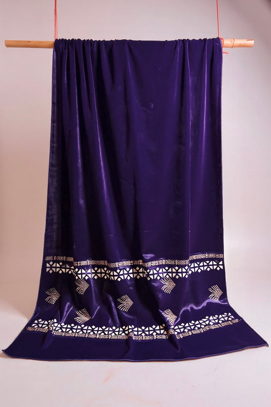 Luxury Stone Cutwork velvet Shawl