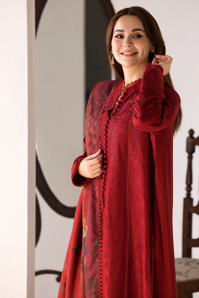 Unstitched Luxury Dhanak Heavy Embroidered 3PC Suit SZ05