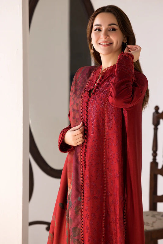 Unstitched Luxury Dhanak Heavy Embroidered 3PC Suit SZ05