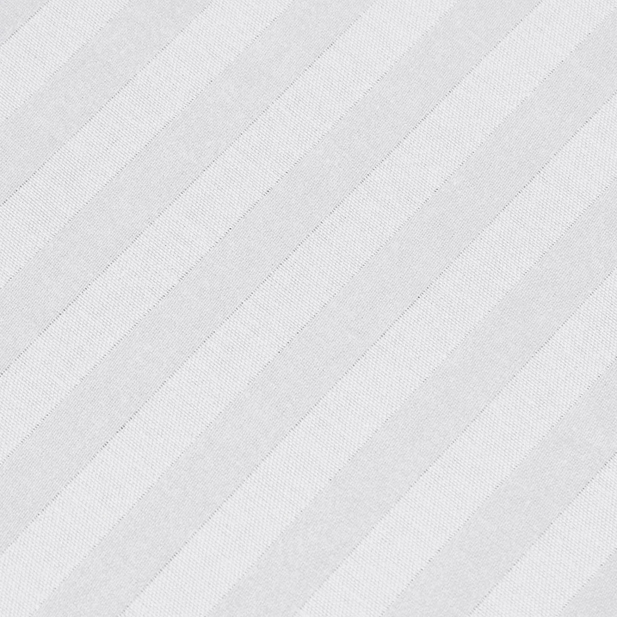 3 Pcs Stripe Fitted Sheet Set-White