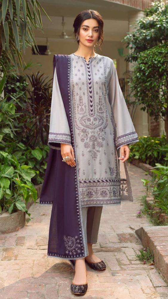 3pc Lawn Full emb With Ready to Wear Dupatta