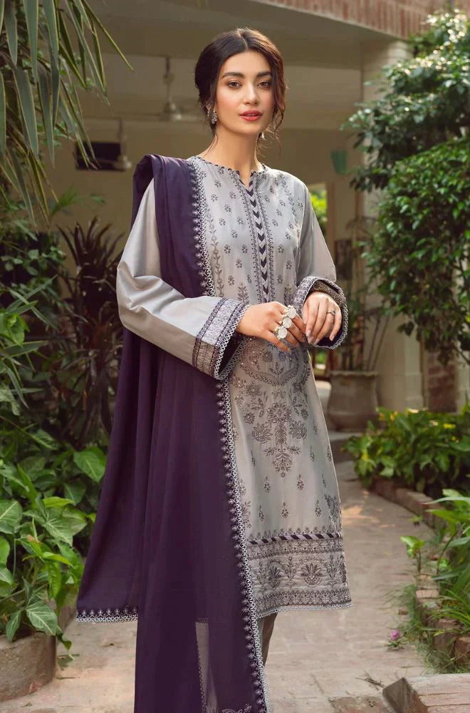 3pc Lawn Full emb With Ready to Wear Dupatta