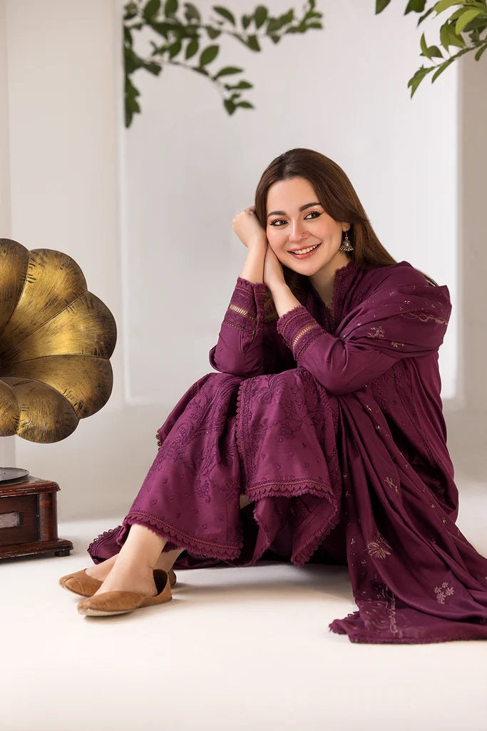 Unstitched Luxury Dhanak Heavy Embroidered 3PC Suit SZ04