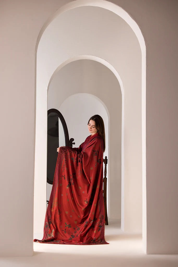 Unstitched Luxury Dhanak Heavy Embroidered 3PC Suit SZ05