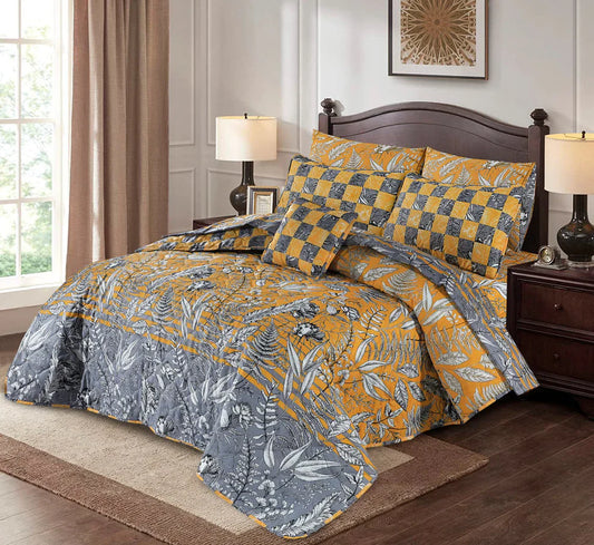 7 Pcs Quilted Comforter Set - Geum
