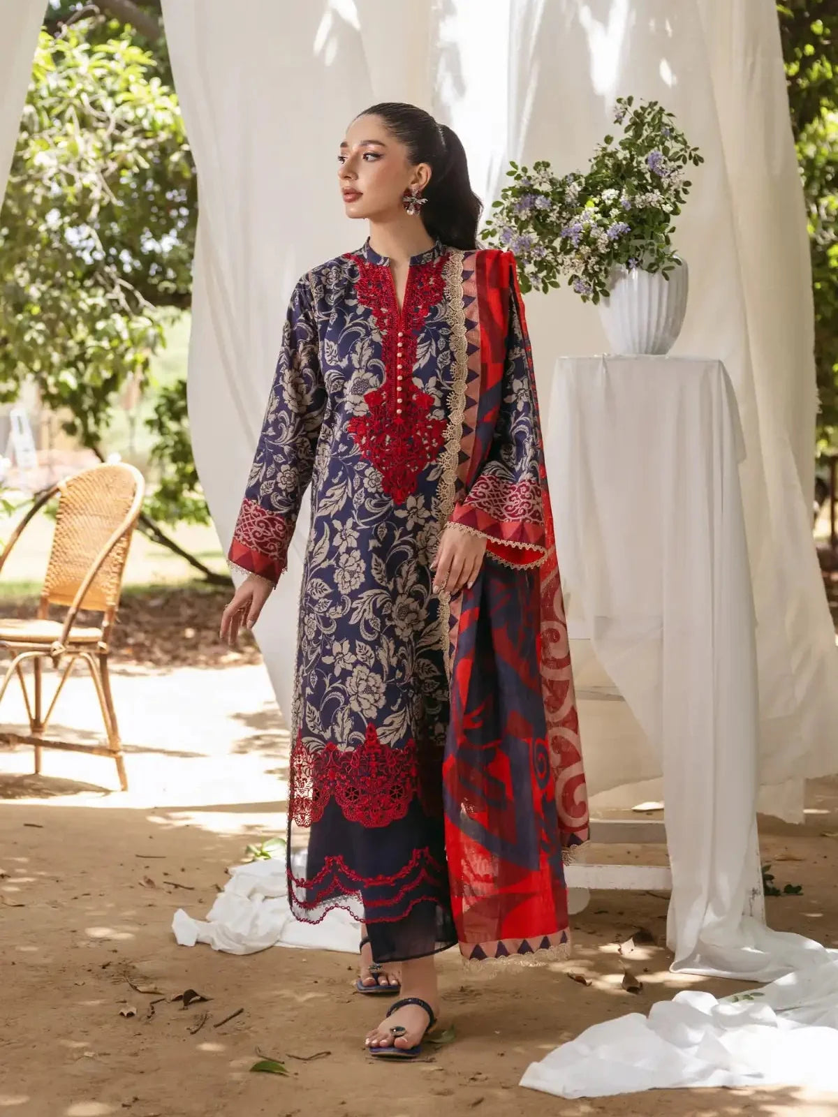 Zainab Chottani 3 PC Suit Embroidered Patches